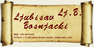 Ljubisav Bošnjački vizit kartica
